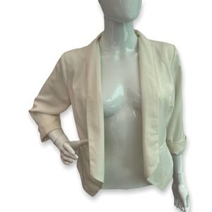 Akira Chicago White Ladder Cut Out Blazer